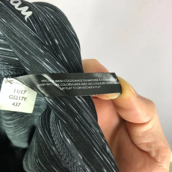 Sam Edelman Womens Gray Black Pleated Ruffle Capri Leggings Size XS - Picture 10 of 10